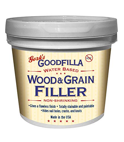 Goodfilla Water-Based Wood & Grain Filler (Trowel Ready) - Neutral/Base - 1 Gallon By Goodfilla | Replace Every Filler & Putty | Repairs, Finishes & Patches | Paintable, Stainable, Sandable & Quick Drying - Image 1